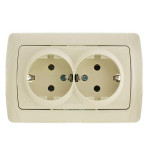 Розетка двойная с/з VIKO Carmen крем 90562056