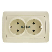 Розетка двойная с/з VIKO Carmen крем 90562056