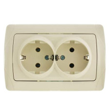 Розетка двойная с/з VIKO Carmen крем 90562056