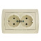 Розетка двойная с/з VIKO Carmen крем 90562056