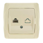 Розетка одинарная телефонная RJ-11 VIKO Carmen крем 90562013