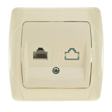 Розетка одинарная телефонная RJ-11 VIKO Carmen крем 90562013
