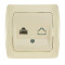 Розетка одинарная телефонная RJ-11 VIKO Carmen крем 90562013
