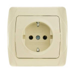 Розетка одинарная с/з VIKO Carmen крем 90562008