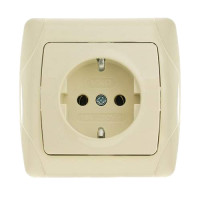 Розетка одинарная с/з VIKO Carmen крем 90562008