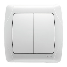 Выключатель двухклавишный VIKO Carmen белый 90561002
