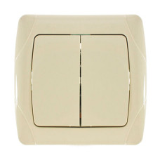 Выключатель двухклавишный VIKO Carmen крем 90562002