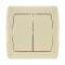 Выключатель двухклавишный VIKO Carmen крем 90562002