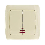 Вимикач двоклавішний з підсвіткою VIKO Carmen крем 90562050