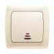 Выключатель одноклавишный с подсветкой VIKO Carmen крем 90562019