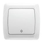 Вимикач прохідний одноклавішний VIKO Carmen білий 90561004