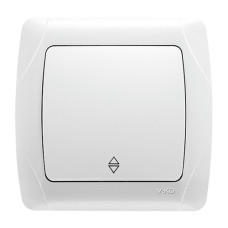 Выключатель проходной одноклавишный VIKO Carmen белый 90561004