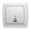 Выключатель проходной одноклавишный с подсветкой VIKO Carmen белый 90561063