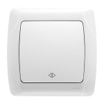 Вимикач проміжний одноклавішний VIKO Carmen білий 90561031