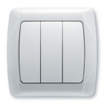Выключатель трехклавишный VIKO Carmen белый 90561068
