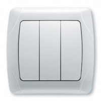 Выключатель трехклавишный VIKO Carmen белый 90561068