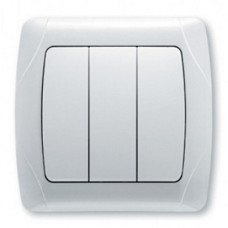 Выключатель трехклавишный VIKO Carmen белый 90561068