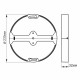 Рамка накладного монтажа безрамочного круглого светильника VIDEX (VL-DLFR-33SF)
