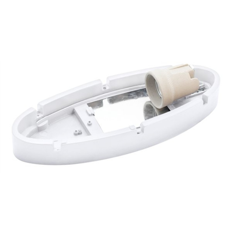 Светильник ERKA 1165-SB настенно-потолочный овальный серебро/белый E27 IP 65