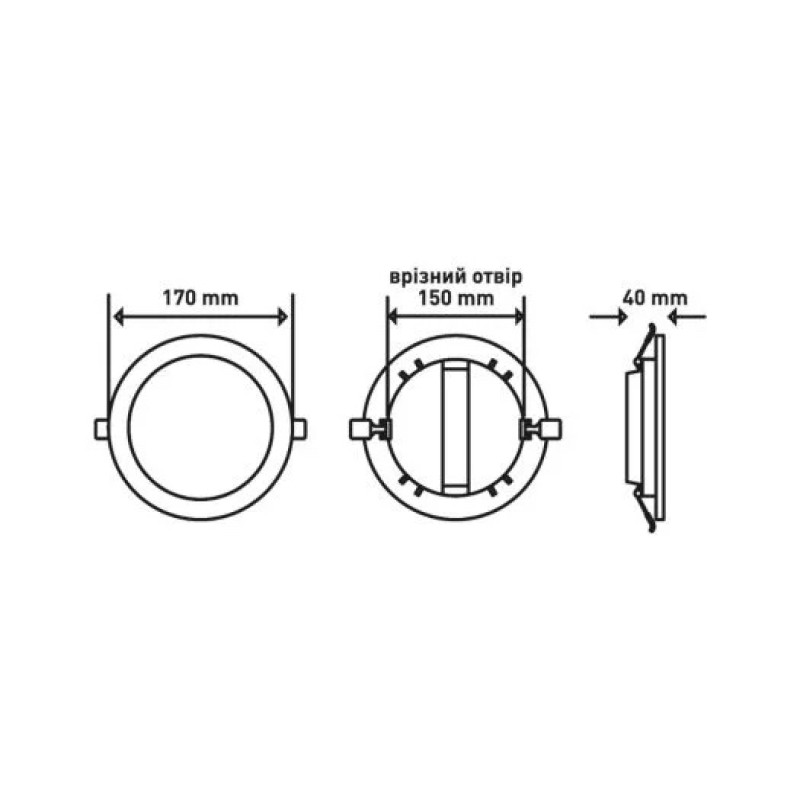 Светильник светодиодный врезной 1-RDL-1841-IP MAXUS RDL 18W 4100K IP44