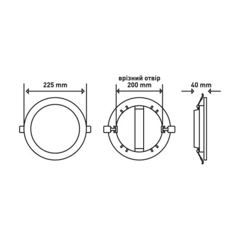 Светильник светодиодный врезной 1-RDL-2441-IP MAXUS RDL 24W 4100K IP44