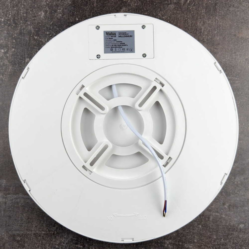 Накладной светильник LED MILLENNIUM 26W 5000K круг белый Violux 351126