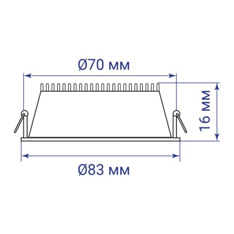 Врезной LED светильник AL510-1 3W круг белый 180Lm 4000K 83*13.5mm 01881