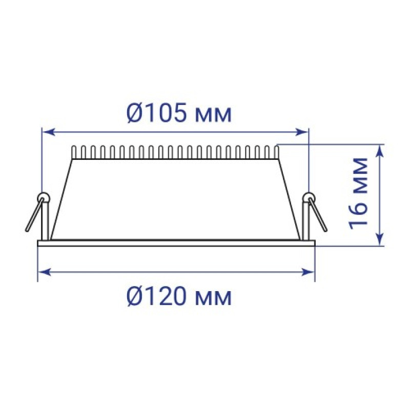 Врезной LED светильник AL510-1 6W круг белый 360Lm 4000K 115*13.5mm 01882
