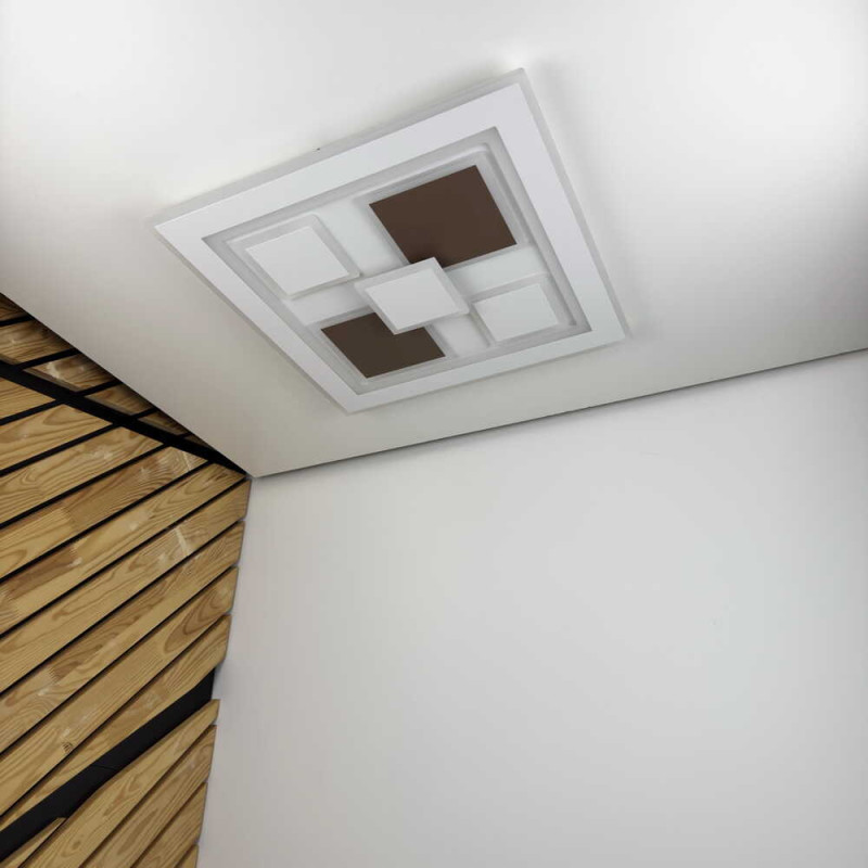 Светодиодный Smart светильник OXFORD VIOLUX 110W 3000-6000K 8000LM квадрат коричневый 220435