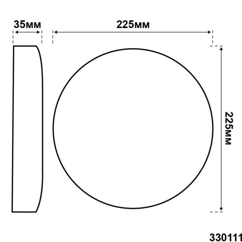 Светильник LED Violux ДББ RODOS круг 24W 5000K IP20 черный ( 330141 )