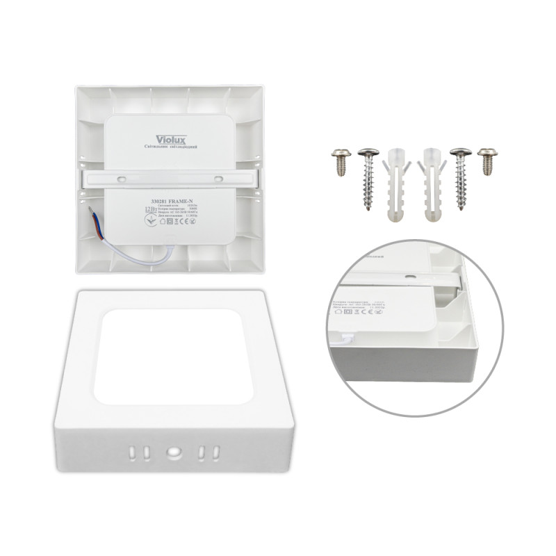 Светильник LED Violux ДББ FRAME-N 12W 5000K IP20 квадрат ( 330281 )