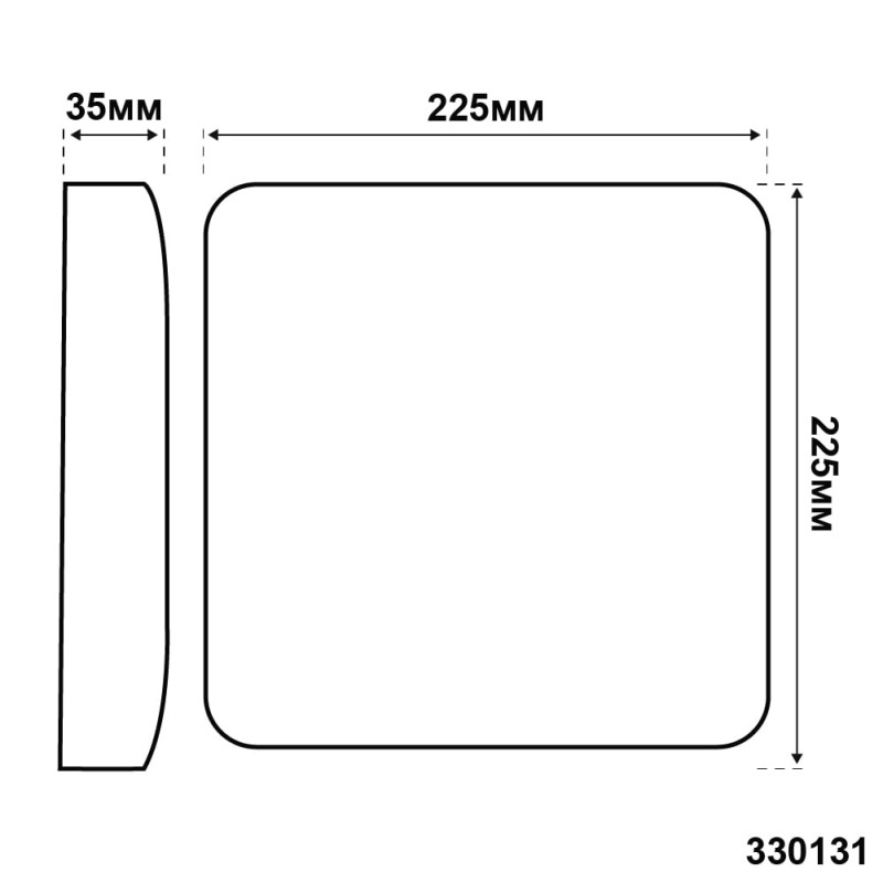 Світильник LED Violux ДББ RODOS квадрат 24W 5000K IP20 ( 330131 )