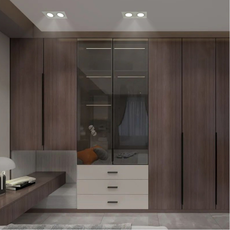 Светильник карданный врезной VIDEX под лампу 2xGU10 врезной Белый (VL-SPF23S-W)