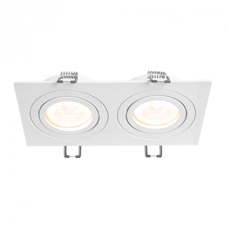 Светильник карданный врезной VIDEX под лампу 2xGU10 врезной Белый (VL-SPF23S-W)