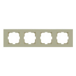 Рамка четверная горизонтальная OVIVO Grano крем (400-020000-228)