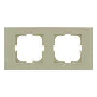 Рамка двойная горизонтальная OVIVO Grano крем (400-020000-226)