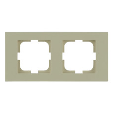 Рамка двойная горизонтальная OVIVO Grano крем (400-020000-226)