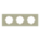 Рамка тройная горизонтальная OVIVO Grano крем (400-020000-227)