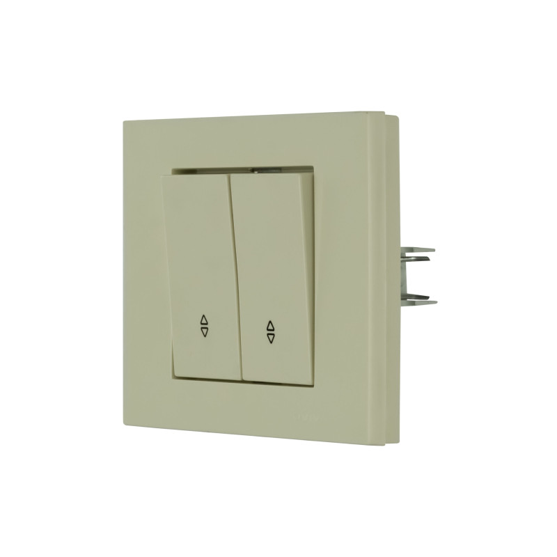 Выключатель проходной двухклавишный OVIVO Grano крем (400-020200-211)