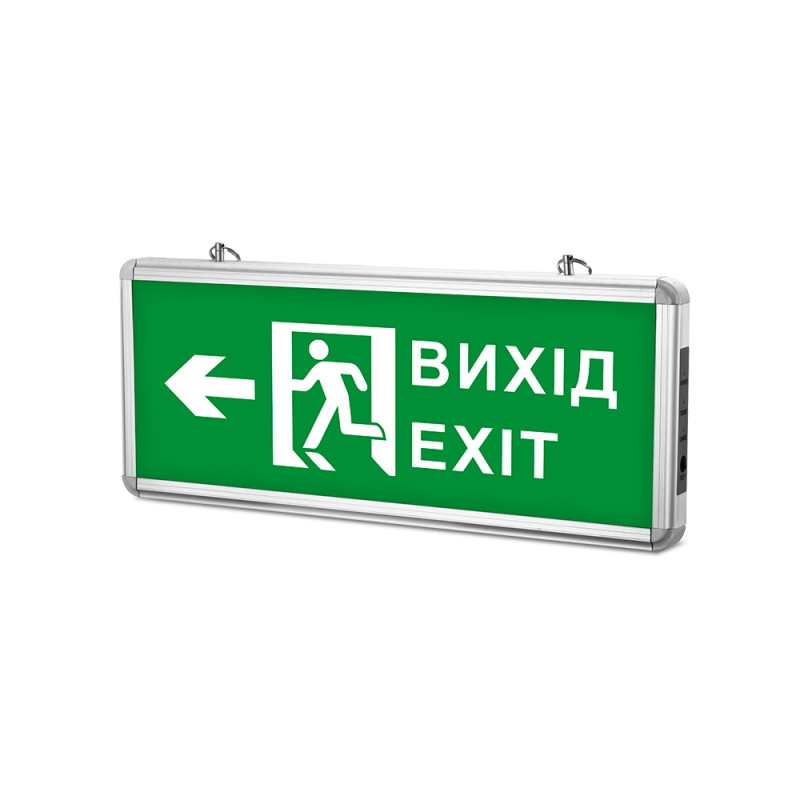 LED светильник аварийный "ВЫХОД СО СТРЕЛКОЙ" двухсторонний TITANUM 230V (TL-EM101-D)