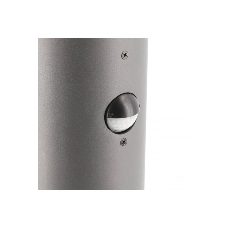 Садовый светильник с датчиком движения GTV CORTA-P PIR 40 E27 25W IP44 столбик, графит OS-CORP40P-30