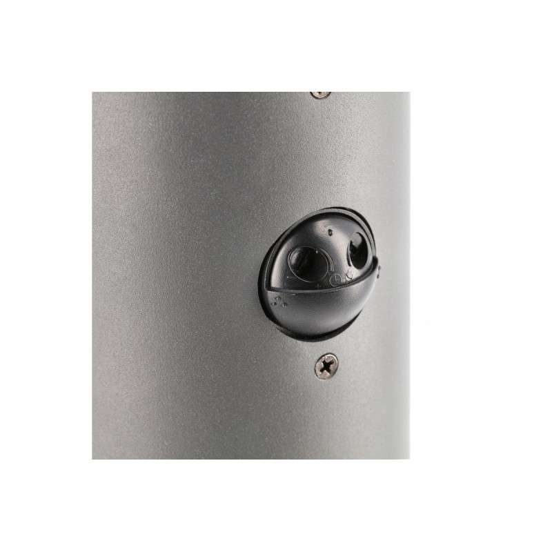 Садовый светильник с датчиком движения GTV CORTA-P PIR 40 E27 25W IP44 столбик, графит OS-CORP40P-30