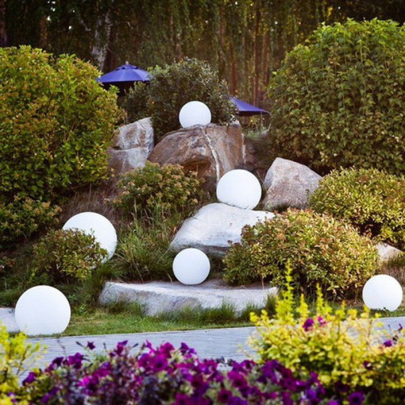 Світильник садово-парковий Violux SFERA 160мм білий 20W Е27 IP44 ( 500110 )