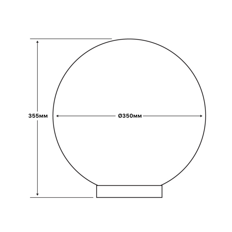 Светильник садово-парковый Violux SFERA 350мм белый 100W Е27 IP44 ( 500150 )