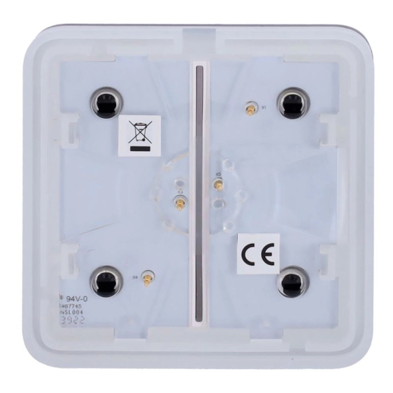 Кнопка двухклавишного выключателя Ajax SoloButton (2-gang) [55] black 