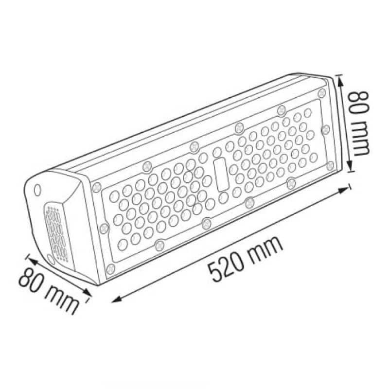 Светильник подвесной влагозащищенный LED 100W 6400K 9300Lm 100-265V IP65 80x520мм. черный ZEUGMA-100 063-005-0100-010