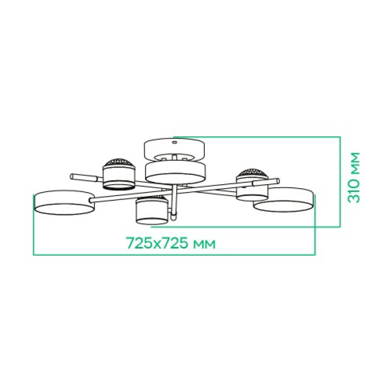 AL6122ARD 45W 2580Lm  3000K-6500K  725*160mm STORIA 80041