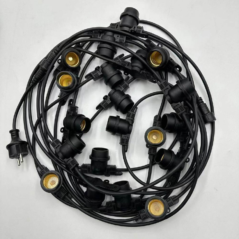 Гирлянда STARS патрон 20хЕ27 10м IP65 черный VIOLUX (950010)