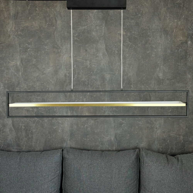 Світлодіодний Smart світильник PRADA-P VIOLUX 90W 3000-6000K 5000LM лінійний чорний-золото 220745