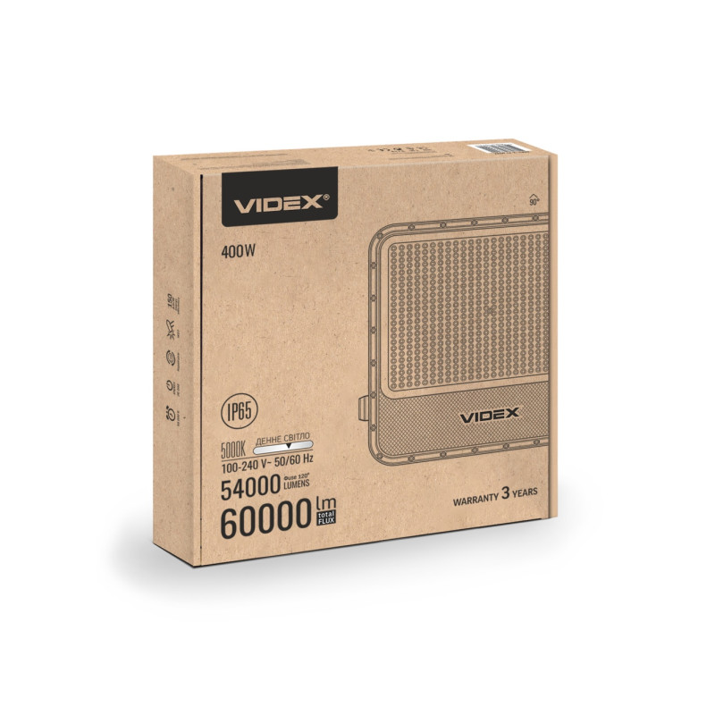 Світлодіодний прожектор VIDEX VL-F2-4005G 400W 5000K 220V IP65